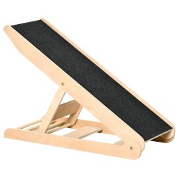 PawHut Folding Dog Ramp with Adjustable Height for Varying Surfaces, Pet Ramp for Small Dogs with Anti-Slip Surface, Puppy Ramp