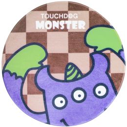 Touchdog Cartoon Three-eyed Monster Rounded Cat and Dog Mat