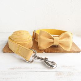 Nala pet dog collar traction rope (Option: Yellow-S)